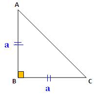 hypotenuse of isosceles triangle formula